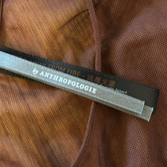 Anthropologie sz L burgundy mesh bralette top amazing design great condition - Picture 7 of 9